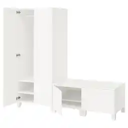IKEA Platsa Garderobeskap m 4 dører, hvit/sannidal hvit, 200x57x191 cm tilbud