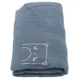 IKEA VÄdra Trekk til stellematte, beige/blå, 75x74 cm tilbud