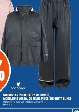 Coop Obs Northpeak pu regntøy til junior, modellene volda, og selje jakke, og ørsta bukse tilbud