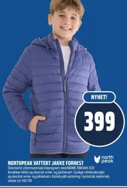Coop Obs Northpeak vattert jakke forrest tilbud