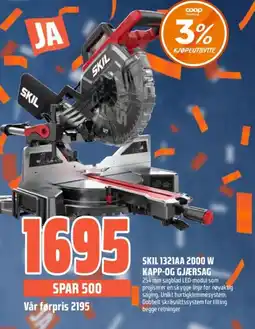 Coop Obs SKIL 1321AA 2000 W Kapp-og gjærsag tilbud