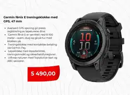 Clas Ohlson Garmin fēnix E treningsklokke med GPS, 47 mm tilbud