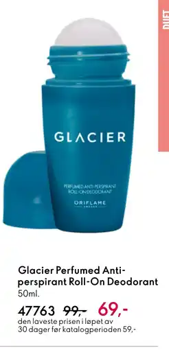 Oriflame Glacier Perfumed Anti- perspirant Roll-On Deodorant tilbud