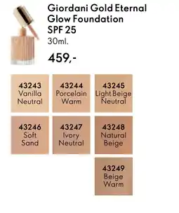 Oriflame Giordani Gold Eternal Glow Foundation SPF 25 tilbud