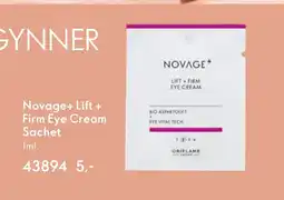 Oriflame Novage+ Lift + Firm Eye Cream Sachet tilbud