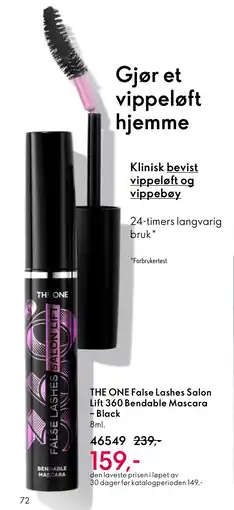 Oriflame THE ONE False Lashes Salon Lift 360 Bendable Mascara - Black tilbud