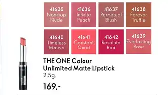Oriflame THE ONE Colour Unlimited Matte Lipstick tilbud