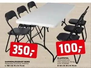 jem & fix SAMMENLEGGBART BORD tilbud
