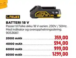 jem & fix BATTERI 18 V tilbud