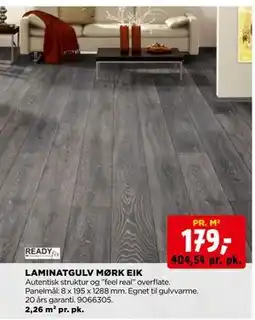 jem & fix LAMINATGULV MØRK EIK tilbud