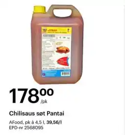 Storcash Chilisaus søt Pantai tilbud