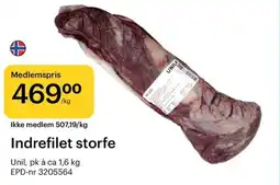 Storcash Indrefilet storfe tilbud