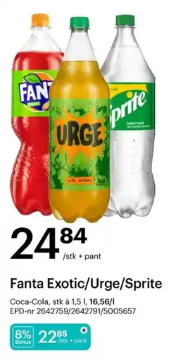Storcash Fanta Exotic/Urge/Sprite tilbud