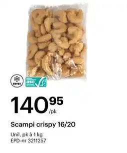 Storcash Scampi crispy 16/20 tilbud