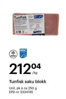 Storcash Tunfisk saku blokk tilbud