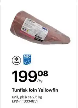 Storcash Tunfisk loin Yellowfin tilbud
