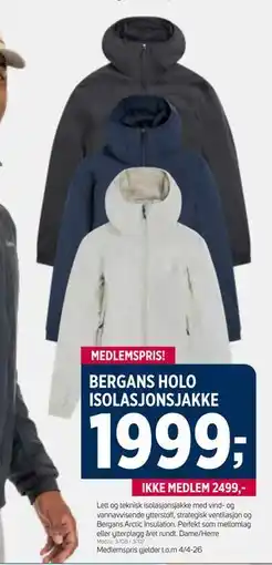 Sport 1 BERGANS HOLO ISOLASJONSJAKKE tilbud