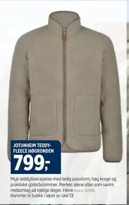 Sport 1 JOTUNHEIM TEDDYFLEECE HØGRONDEN tilbud