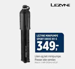 Sport 1 LEZYNE MINIPUMPE SPORT DRIVE HV-S tilbud