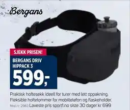 Sport 1 BERGANS DRIV HIPPACK 3 tilbud
