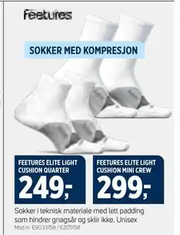 Sport 1 FEETURES ELITE LIGHT CUSHION MINI CREW tilbud