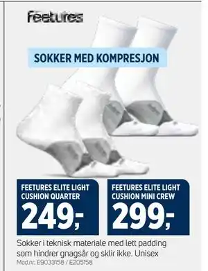 Sport 1 FEETURES ELITE LIGHT CUSHION MINI CREW tilbud