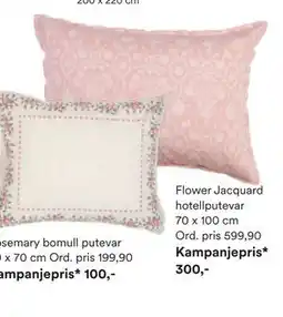 Kid Interiør Flower Jacquard hotellputevar 70 x 100 cm Ord. pris 599,90 tilbud