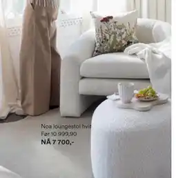 Kid Interiør Noa loungestol hvit tilbud