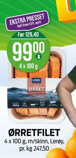 Kiwi ØRRETFILET tilbud