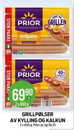 Kiwi GRILLPØLSER AV KYLLING OG KALKUN tilbud