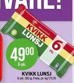 Kiwi KVIKK LUNSJ tilbud