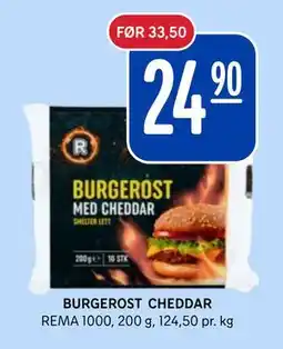 Rema 1000 BURGEROST CHEDDAR tilbud