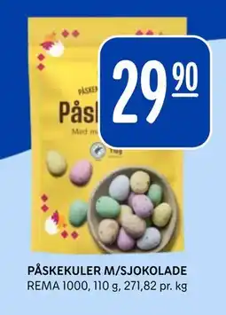 Rema 1000 PÅSKEKULER M/SJOKOLADE tilbud