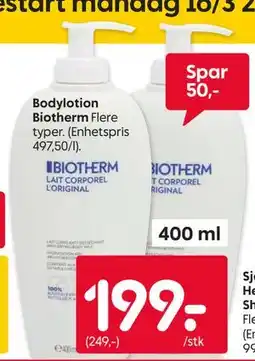 Rusta Bodylotion Biotherm tilbud