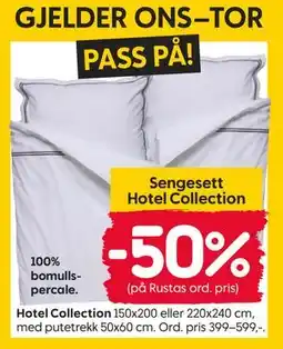 Rusta Sengesett Hotel Collection tilbud
