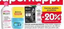 Rusta Garnier ansiktsprodukter tilbud
