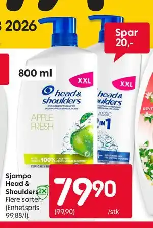 Rusta Sjampo Head & Shoulders tilbud