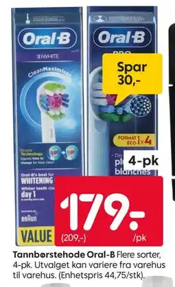 Rusta Tannbørstehode Oral-B tilbud