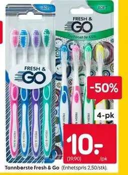 Rusta Tannbørste Fresh & Go tilbud