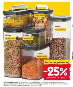 Rusta Lufttett oppbevaring tilbud