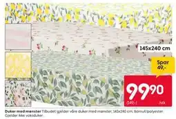 Rusta Duker med mønster tilbud