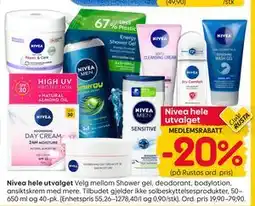 Rusta Nivea hele utvalget tilbud