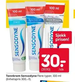 Rusta Tannkrem Sensodyne tilbud