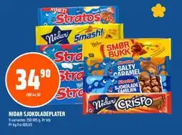 Coop Obs NIDAR SJOKOLADEPLATER tilbud