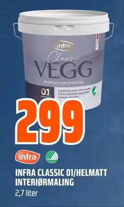 Obs Bygg INFRA CLASSIC 01/HELMATT INTERIØRMALING tilbud