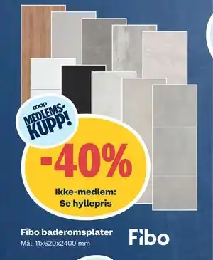 Obs Bygg Fibo baderomsplater tilbud