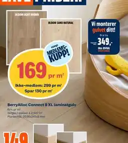 Obs Bygg BerryAlloc Connect 8 XL laminatgulv tilbud