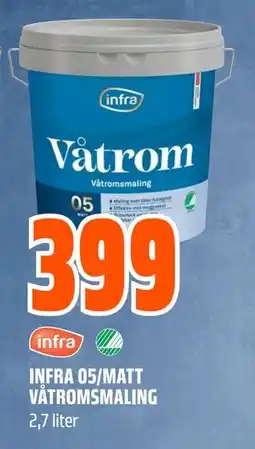 Obs Bygg INFRA 05/MATT VÅTROMSMALING tilbud