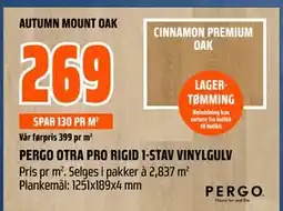 Obs Bygg PERGO OTRA PRO RIGID 1-STAV VINYLGULV tilbud