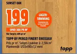 Obs Bygg TOPP BY PERGO FINERT EIKEGULV tilbud